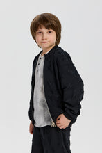 Load image into Gallery viewer, Suit perforated (bomber, pants), black