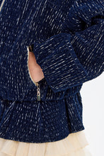 Load image into Gallery viewer, Two-Tone Velvet Bomber and Skirt Set
