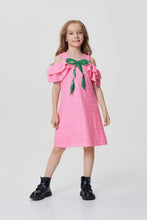 Load image into Gallery viewer, Ruffle Sleeves and Bow Decor Dress