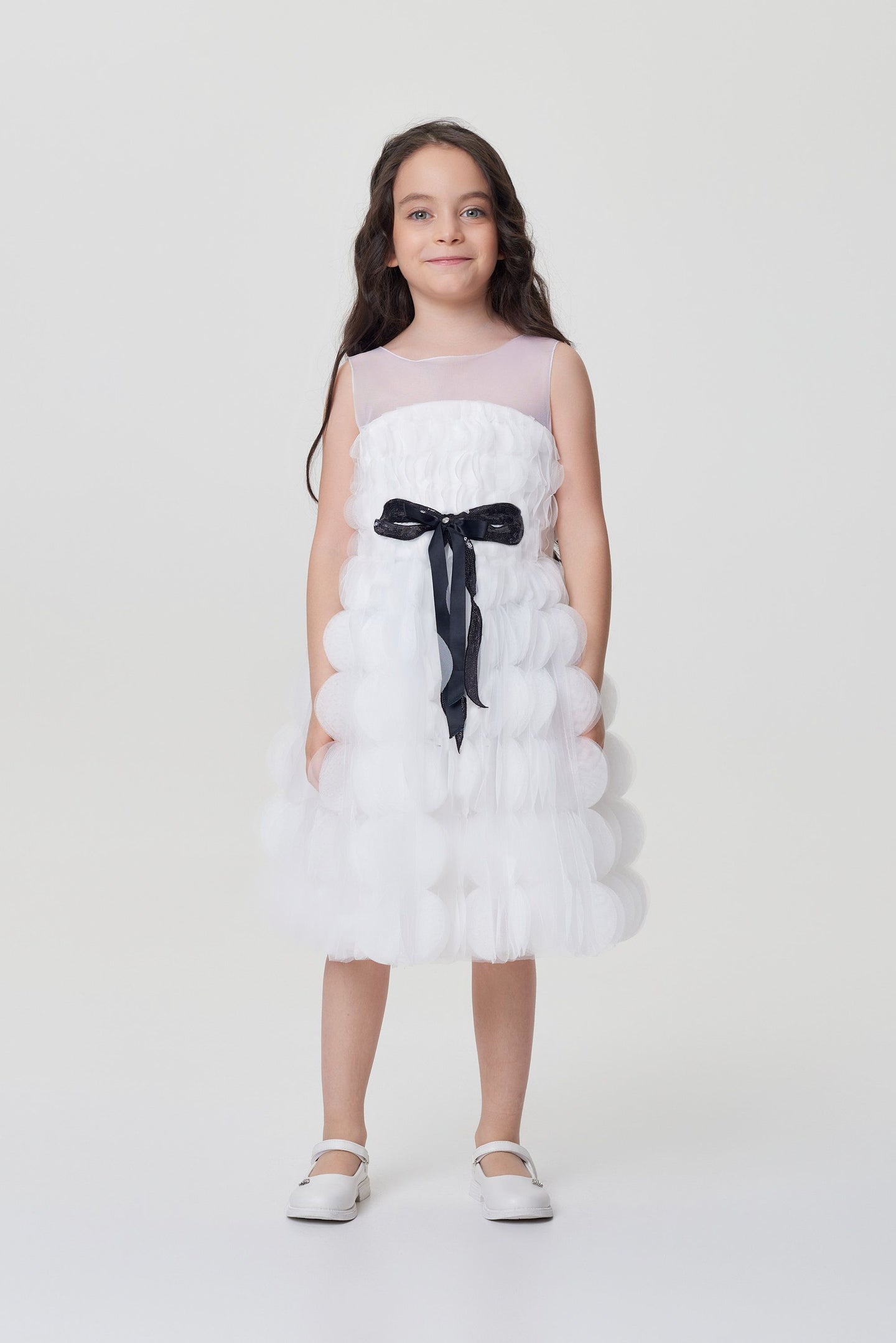 Sequins Bow Tulle Dress