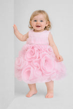 Cargar imagen en el visor de la galería, Satin Top Rosette Dress, Pink