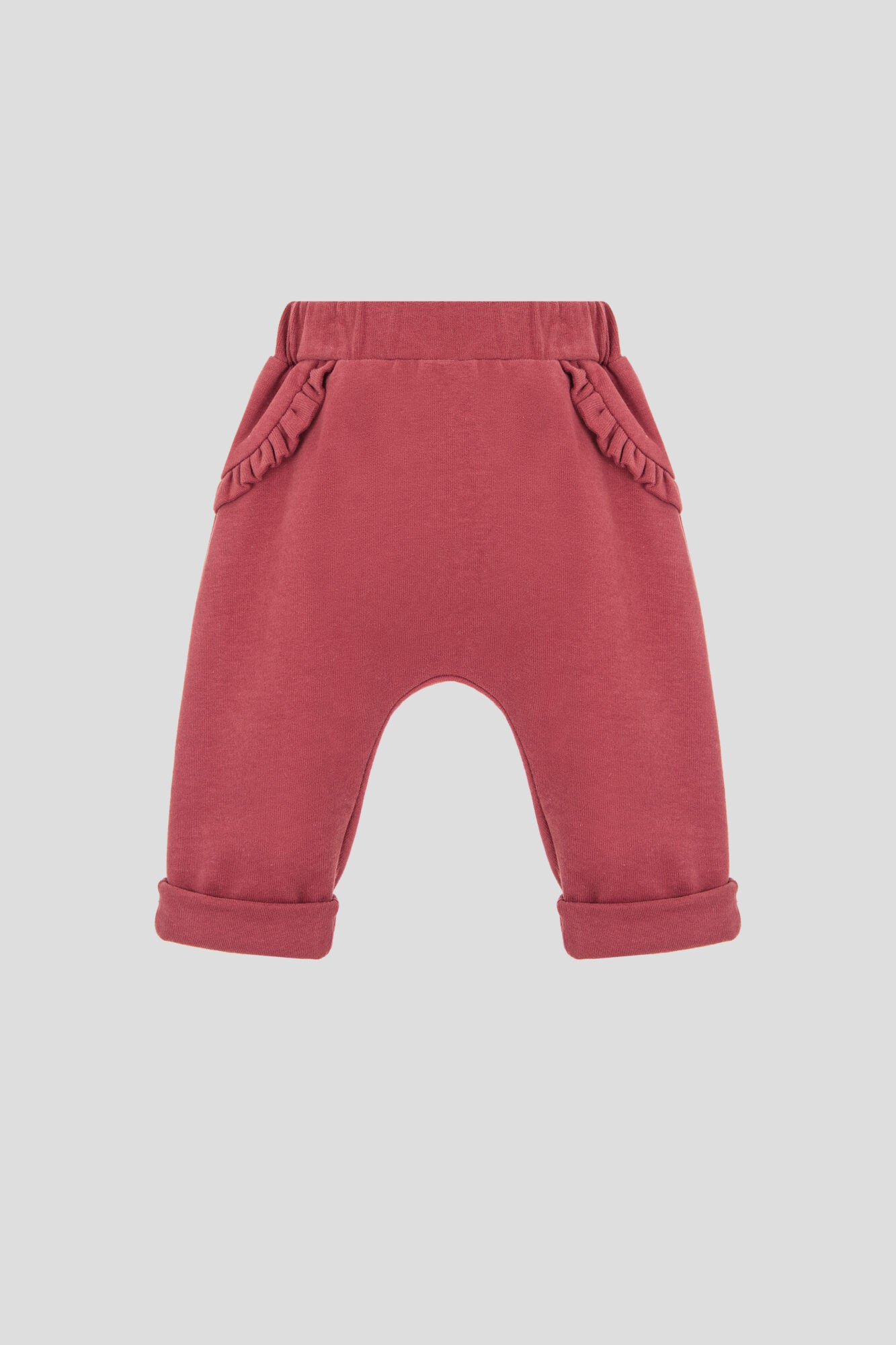 Side Ruffles Jersey Pants