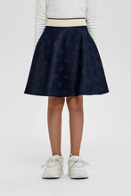 Cargar imagen en el visor de la galería, Logo Embossed Denim Skirt