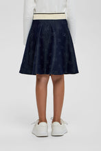 Cargar imagen en el visor de la galería, Logo Embossed Denim Skirt
