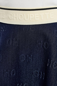 Logo Embossed Denim Skirt