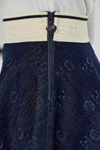 Cargar imagen en el visor de la galería, Logo Embossed Denim Skirt
