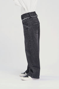 Straight Wide Denim Pants