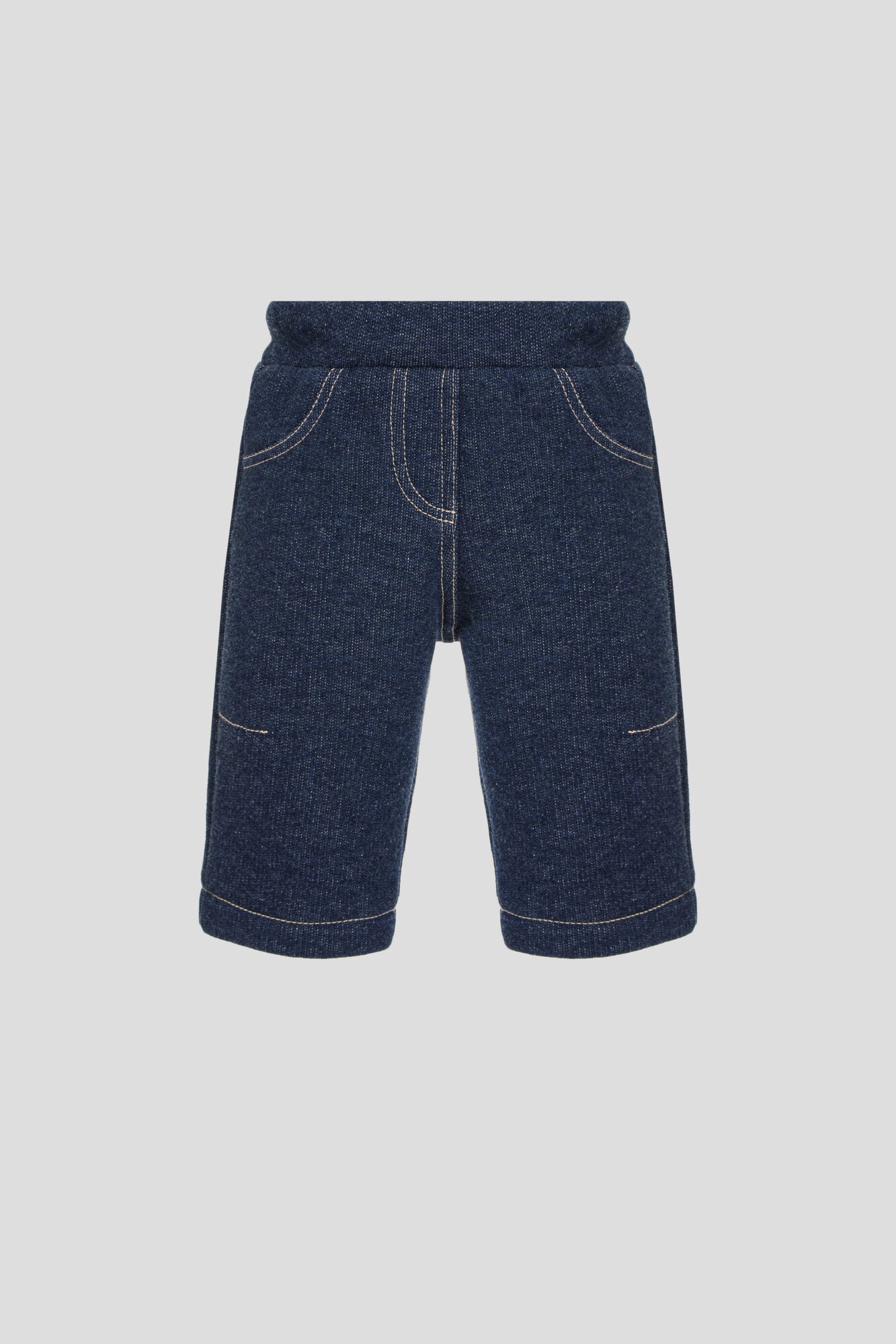Stitched Denim Imitation Pants
