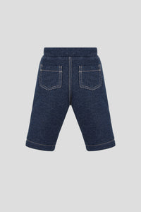 Stitched Denim Imitation Pants