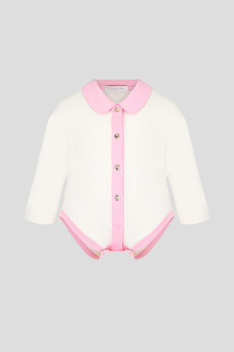 Two-Tone Bodysuit with Buttons