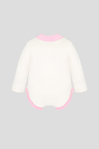 Two-Tone Bodysuit with Buttons