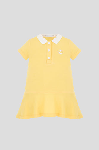 Contrast Collar Polo-Dress
