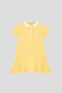 Contrast Collar Polo-Dress