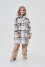 Load image into Gallery viewer, Checkered Faux Fur Coat, Long