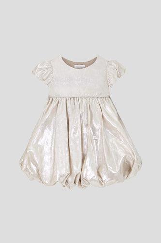 Metallic Balloon Skirt Dres