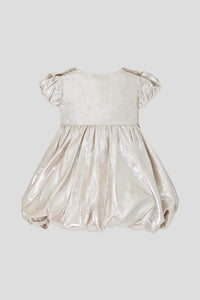 Metallic Balloon Skirt Dres