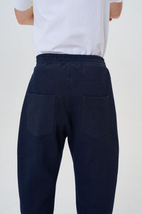 Elastic Waistband Denim Joggers