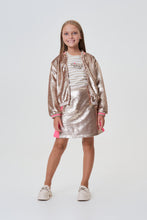 Load image into Gallery viewer, Sequins Skirt with Jersey Trim