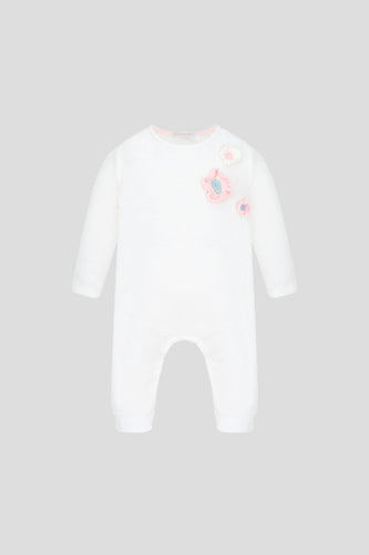 3D Flowers Velour Overall