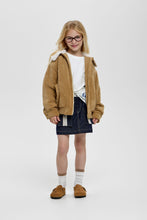 Load image into Gallery viewer, Faux Fur Collar Corduroy Bomber