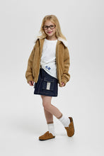 Load image into Gallery viewer, Faux Fur Collar Corduroy Bomber