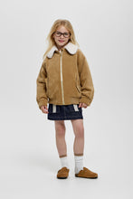 Load image into Gallery viewer, Faux Fur Collar Corduroy Bomber
