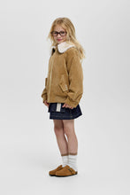 Load image into Gallery viewer, Faux Fur Collar Corduroy Bomber