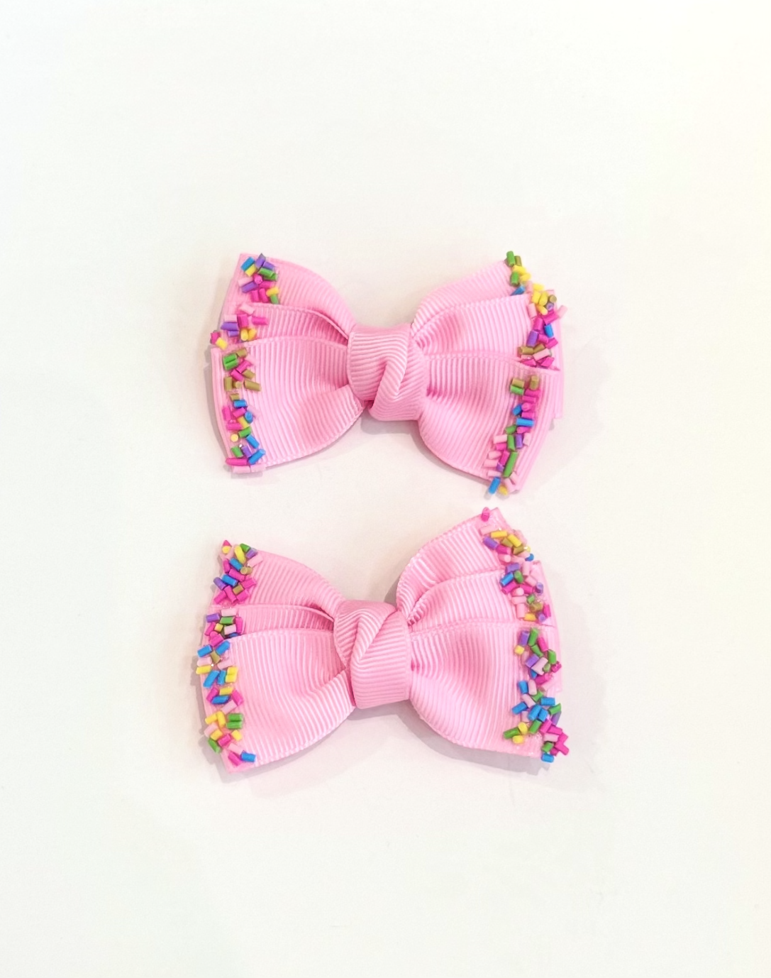 Confetti Bow Pins (2-pack), Pink