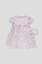 Cargar imagen en el visor de la galería, &quot;Flying Butterflies&quot; Dress and Headband Set