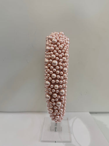 Elegant Pearl Headband, Pink