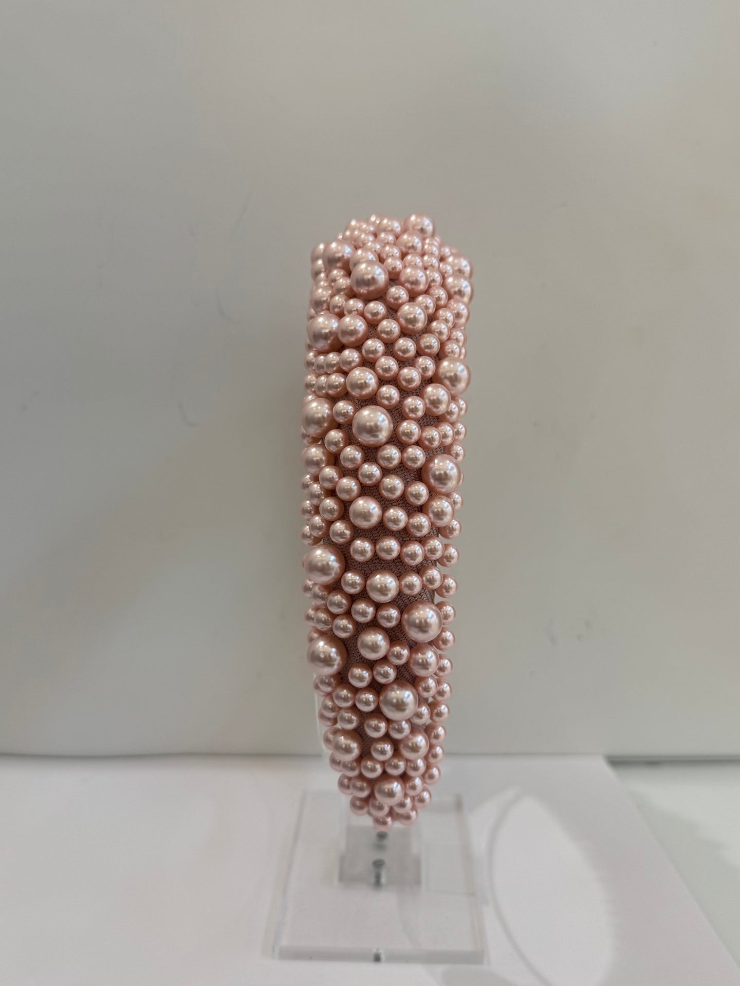 Elegant Pearl Headband, Pink