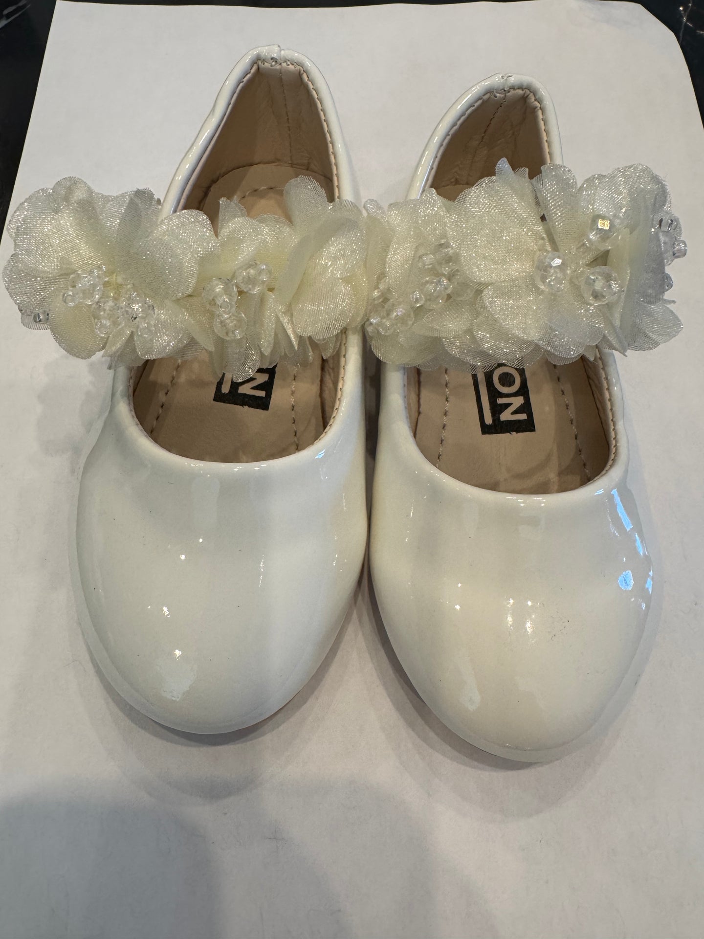Floral Strap Shoes, Nude