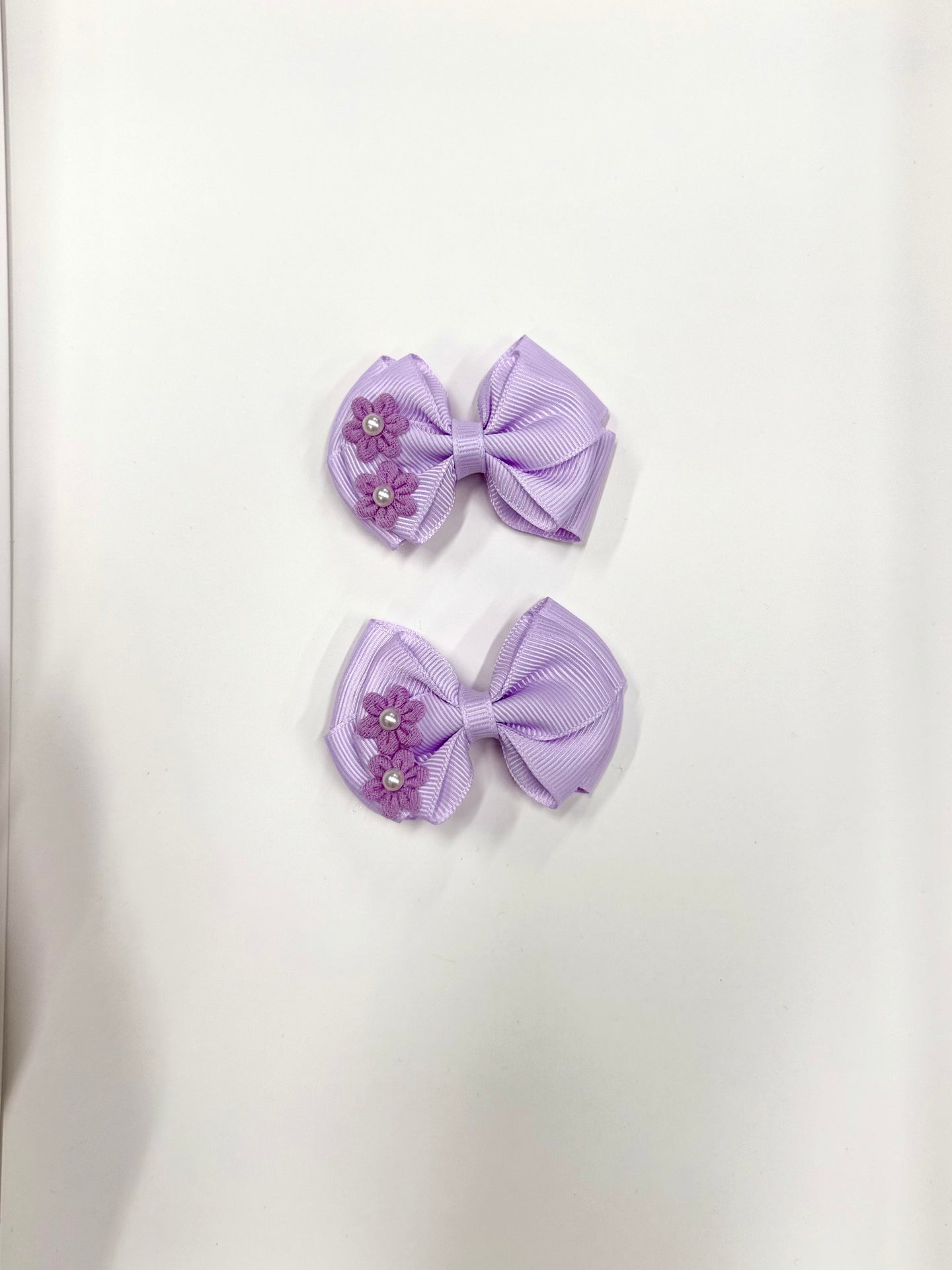 Flower Decors Bow Pins (2-Pack), Lavander