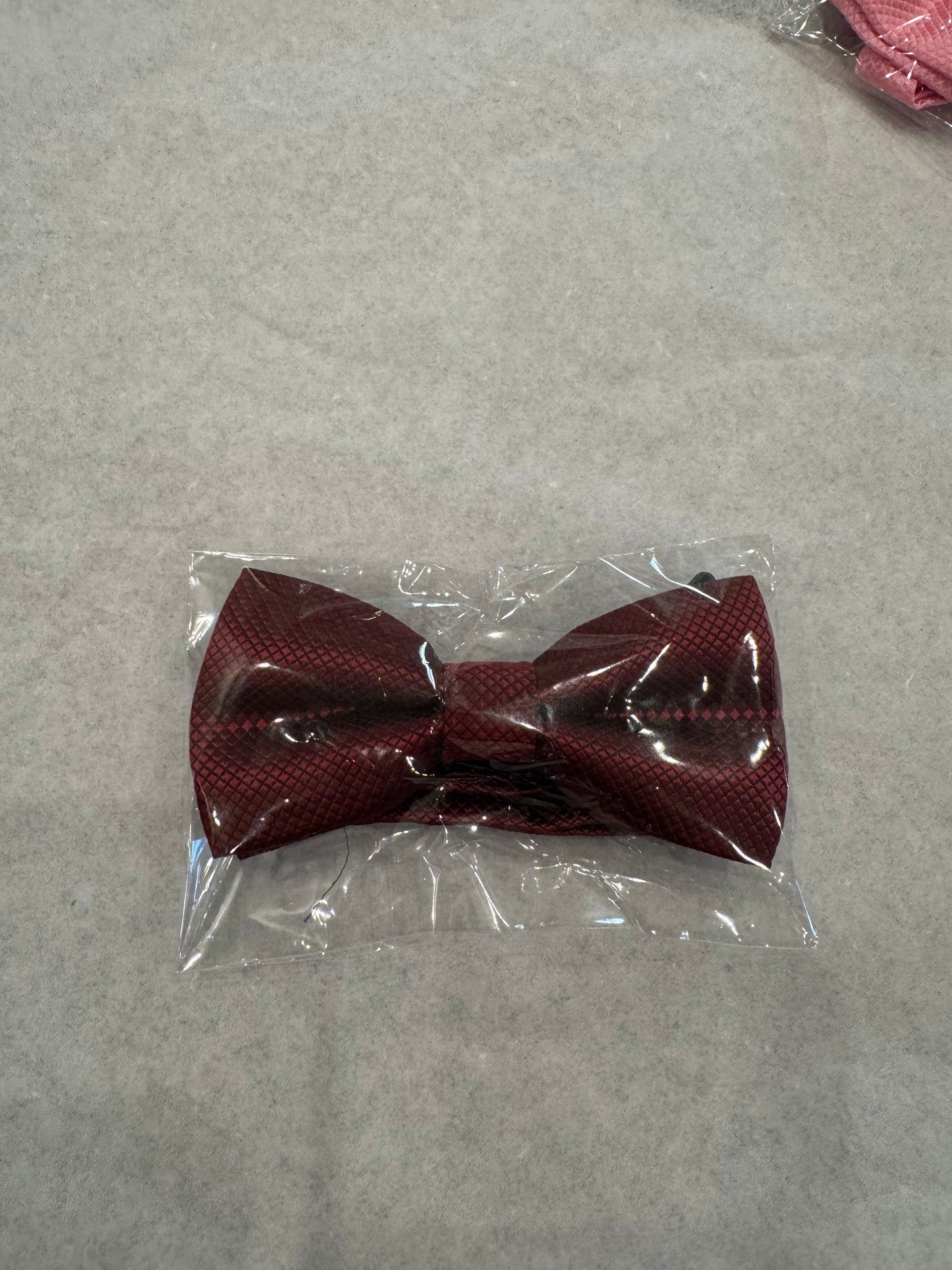 Textured Satin Bow-Tie, Burgundy