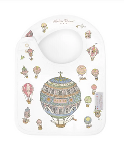 Atelier Choux Hot Air Balloons MEDIUM SATIN Bib