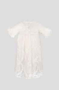 Rosette Lace Baptismal/Christening Gown with Bonnet