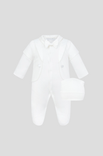 Load image into Gallery viewer, Tuxedo Imitation Coverall with Bonnet