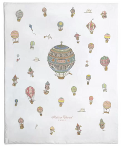 Atelier Choux Reversible Quilt - Hot Air Ballon / Carousel Blue