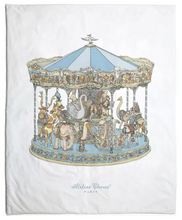 Load image into Gallery viewer, Atelier Choux Reversible Quilt - Hot Air Ballon / Carousel Blue