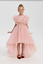 Load image into Gallery viewer, Ruffled Sleeves Tulle High-Low Dress