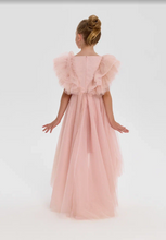 Load image into Gallery viewer, Ruffled Sleeves Tulle High-Low Dress