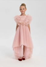 Load image into Gallery viewer, Ruffled Sleeves Tulle High-Low Dress