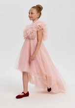 Load image into Gallery viewer, Ruffled Sleeves Tulle High-Low Dress