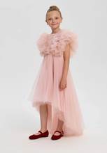 Load image into Gallery viewer, Ruffled Sleeves Tulle High-Low Dress