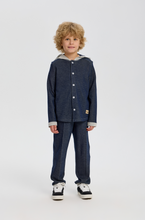 Load image into Gallery viewer, Contrast Buttons Hooded Shirt and Pant Set