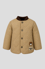 Cargar imagen en el visor de la galería, Contrast Neck Checkered Jacket