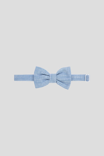 Linen Stripe Bow tie