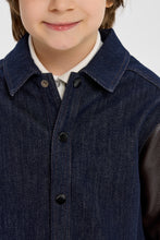 Load image into Gallery viewer, Jacket denim, dark blue/brown