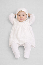 Load image into Gallery viewer, Crochet Lace Coverall-Dress with Bonnet