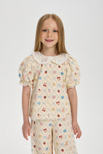 Cargar imagen en el visor de la galería, Lace Collar Printed Blouse